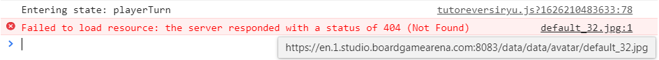 Screenshot of the error