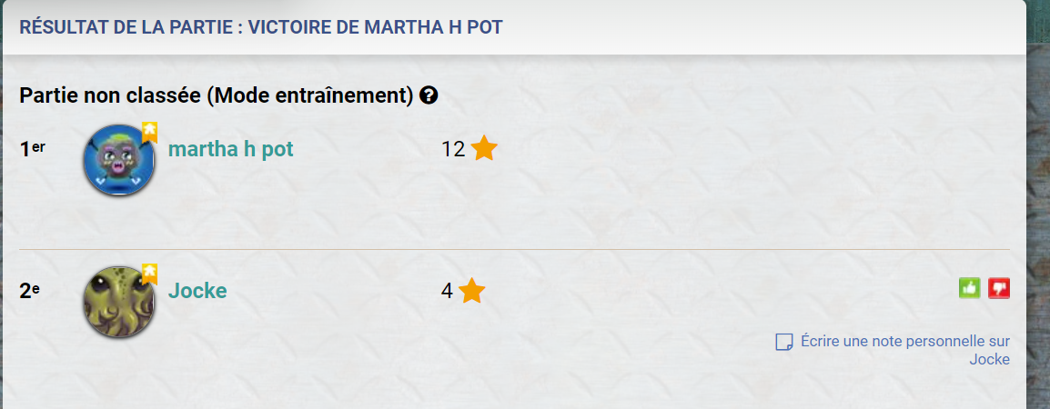 résultat final