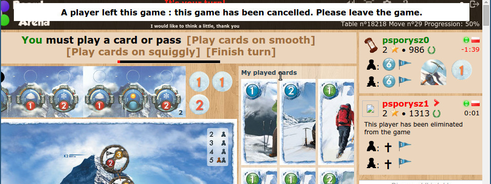 A player left this game: