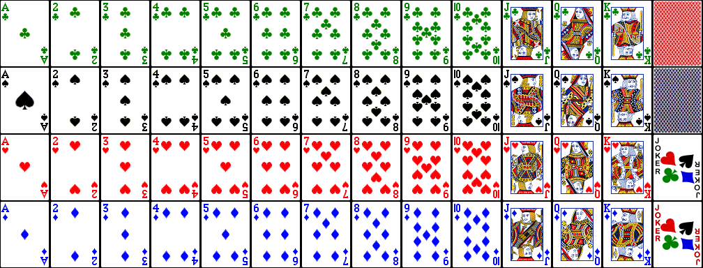 4-color card sprites