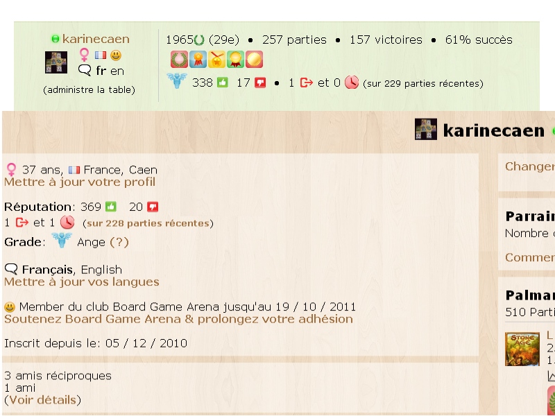 Différence entre page d'intro, et lancement de table