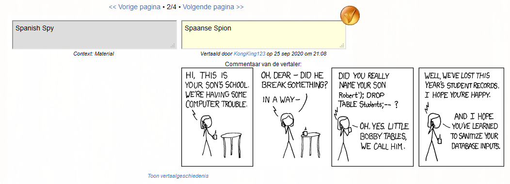 Right after entering the comment